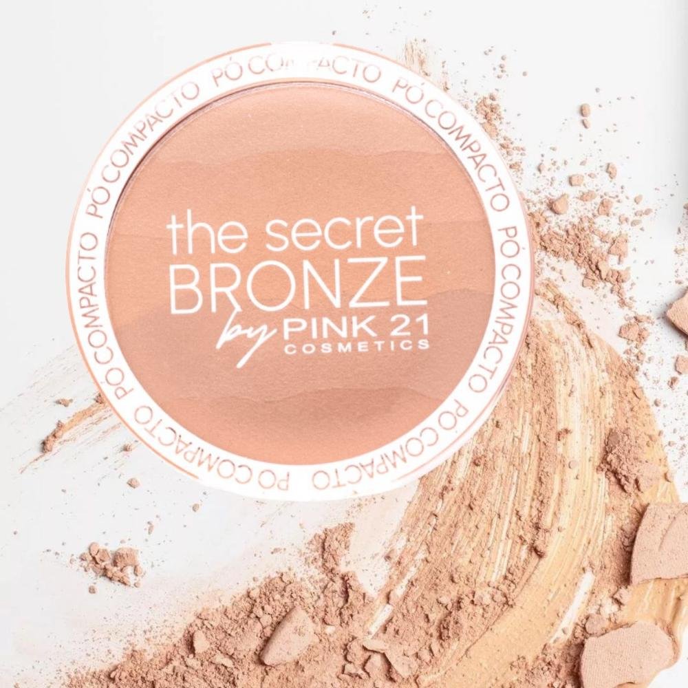Pó Compacto Pink 21 The Secret Bronze 02 Cor 02 5