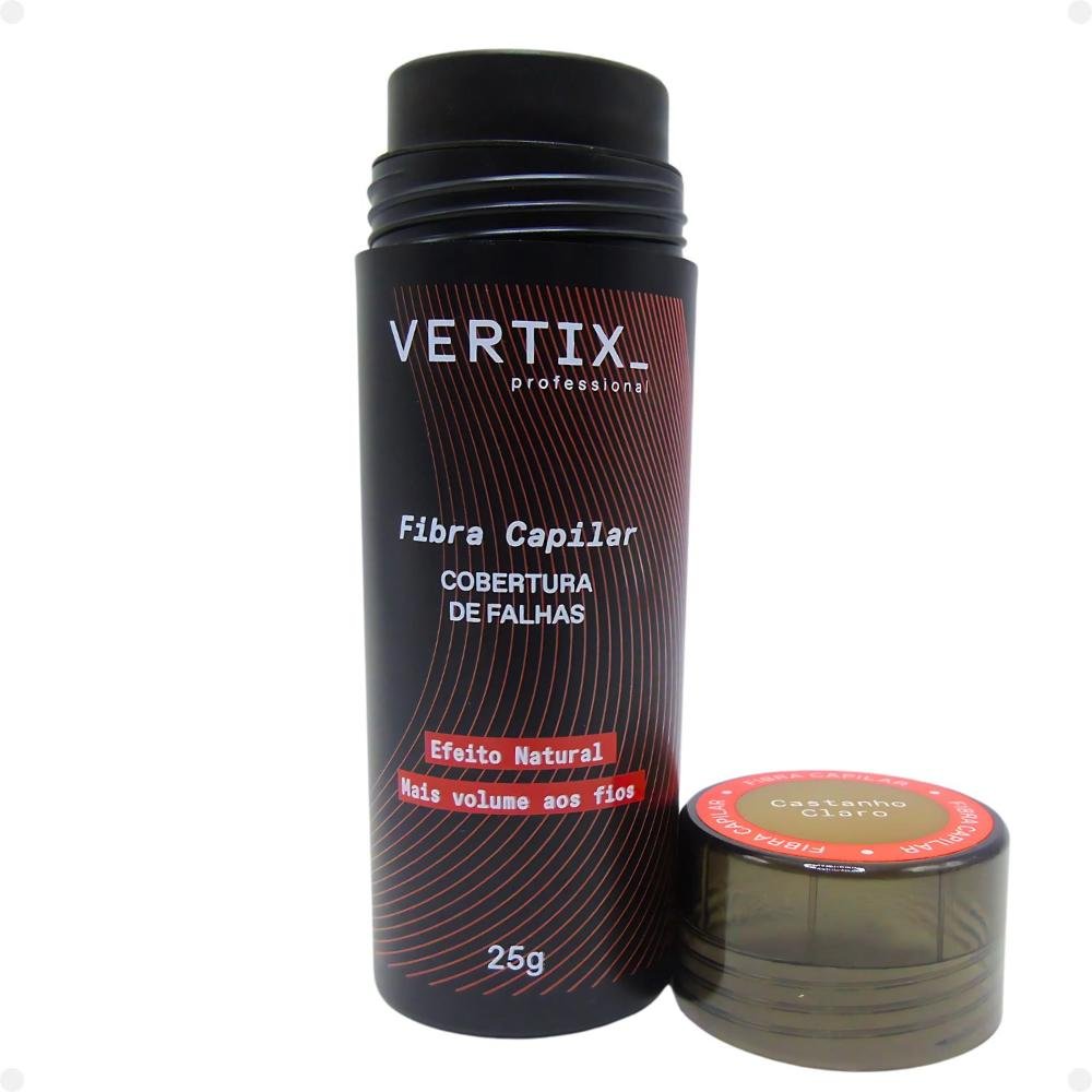 Fibra Capilar Vertix Cobertura de Falhas Castanho Claro Cód.2814 25g 25g 4