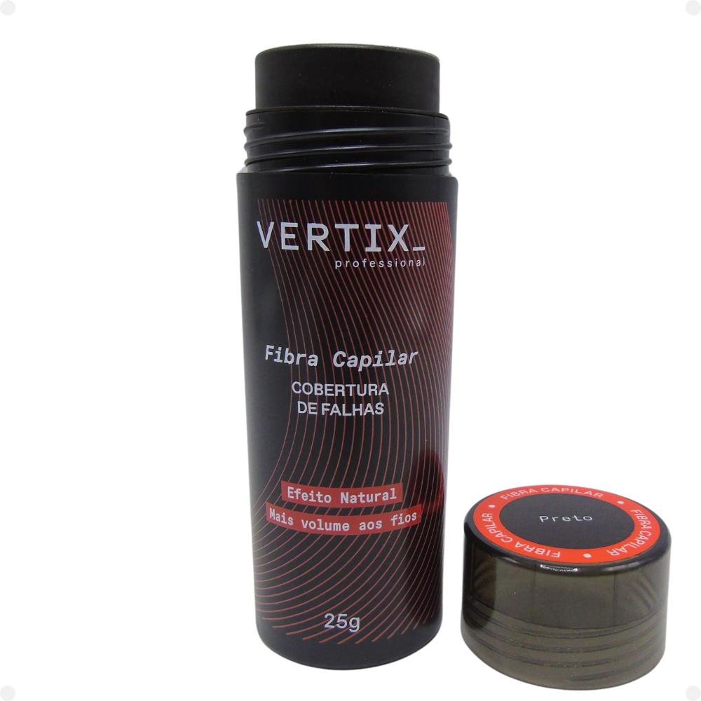 Fibra Capilar Vertix Cobertura de Falhas Preto Cód.2811 25g 25g 4