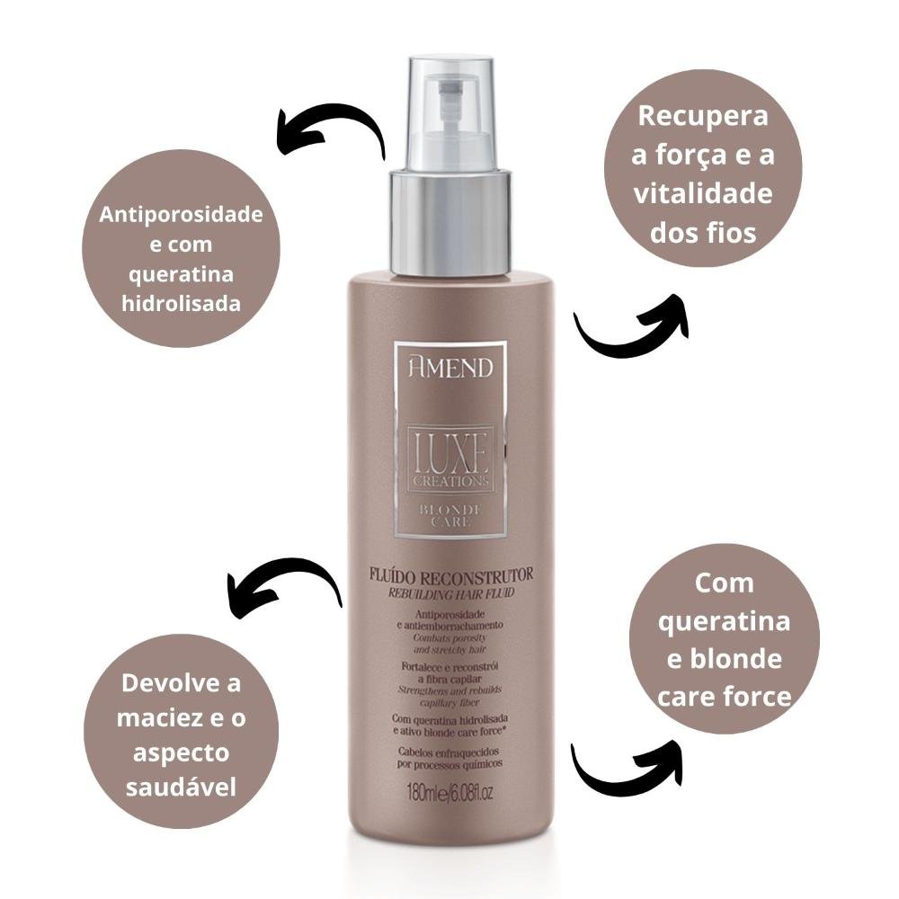Fluído Reconstrutor Amend Luxe Creations Blonde Care 180ml 180ml 2