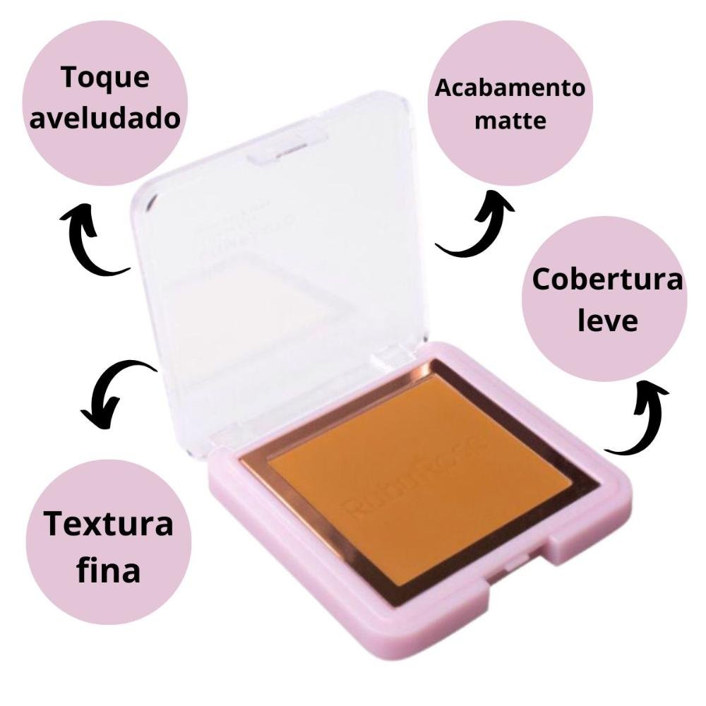 Pó Compacto Ruby Rose Textura Fina Pc60 7,5g Pc60 6
