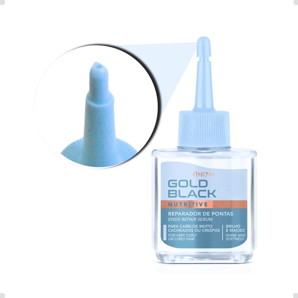 Kit Amend Gold Black: 3 Reparador de Pontas Nutritivo 30ml ÚNICO 3