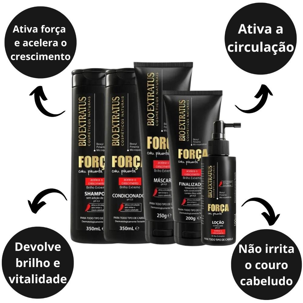 Kit Bio Extratus Força Com Pimenta Com 5 ÚNICO 2