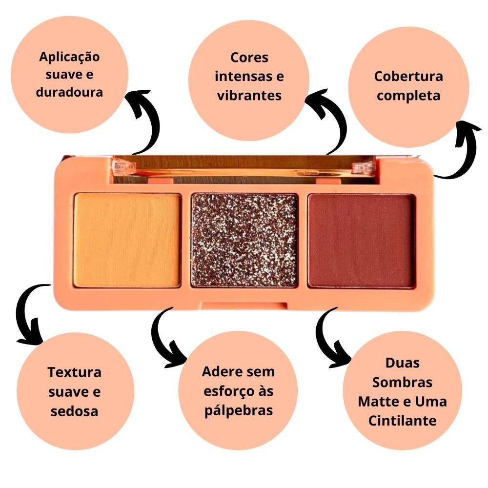 Trio de Sombras Ruby Rose Viver Expressiva HB-F528 Multicores 2