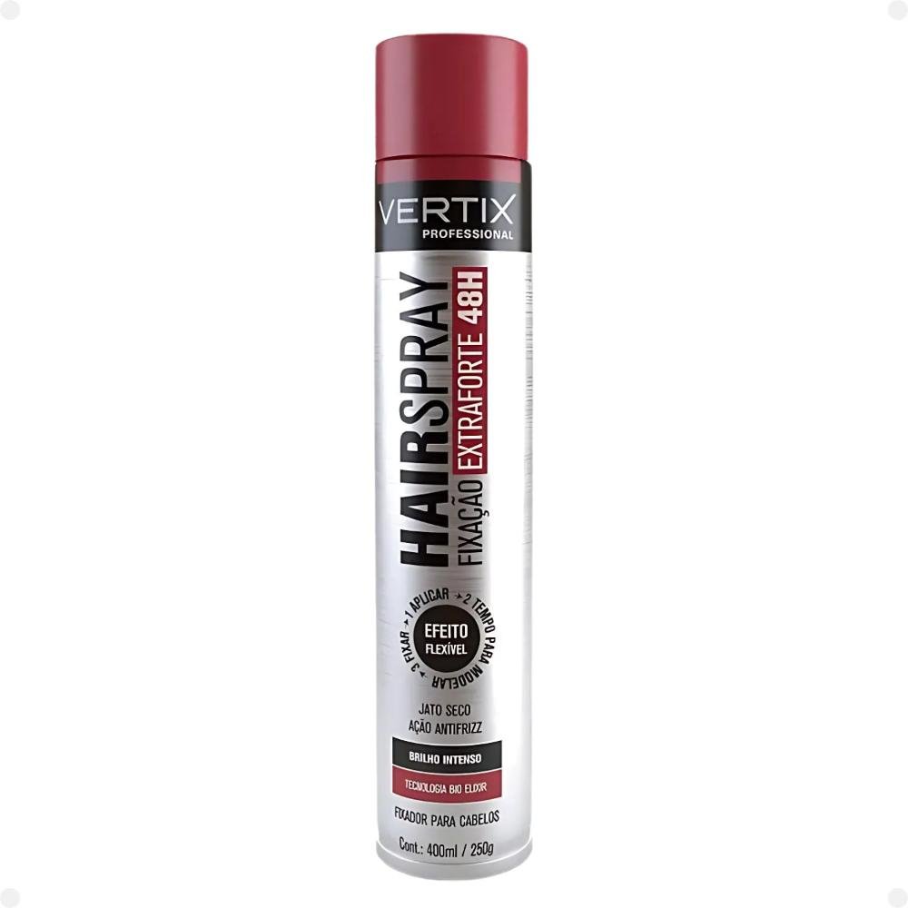 Kit Vertix: Fibra Capilar Castanho Claro, Aplicador e Spray Extraforte ÚNICO 5