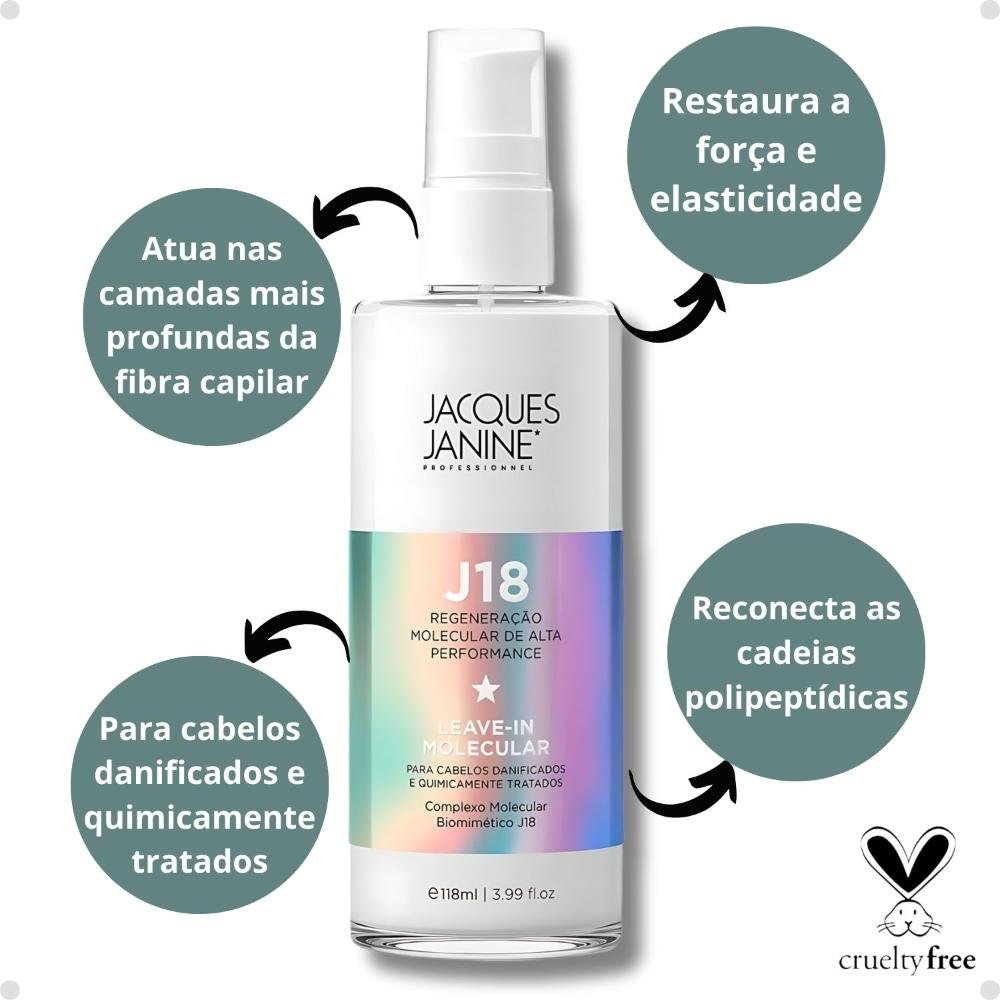 Leave-In Jacques Janine J18 Regeneração Molecular 118ml 118ml 2