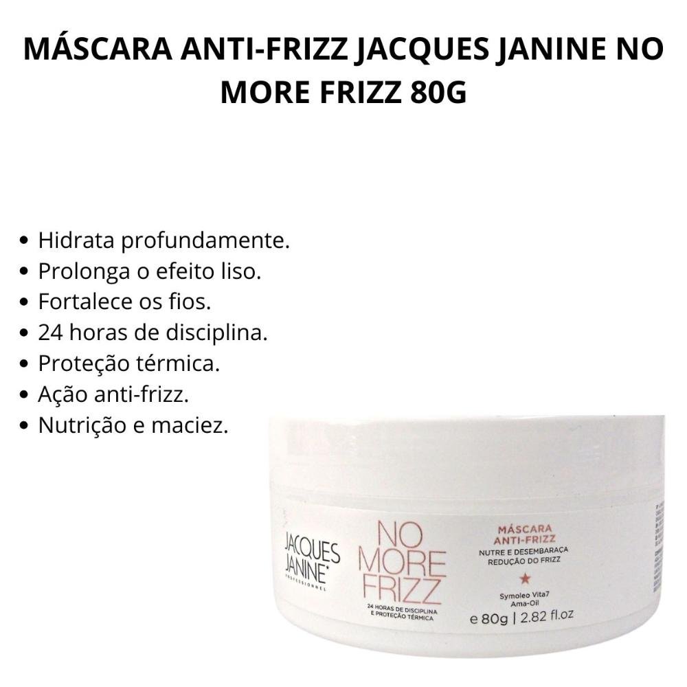 Máscara Anti-frizz Jacques Janine No More Frizz 80g 80g 2