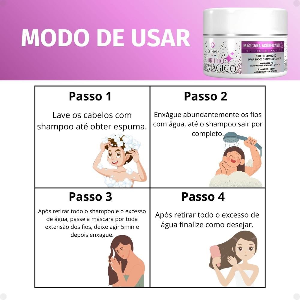 Máscara Acidificante Dr Triskle Brilho Mágico 250g 250g 5