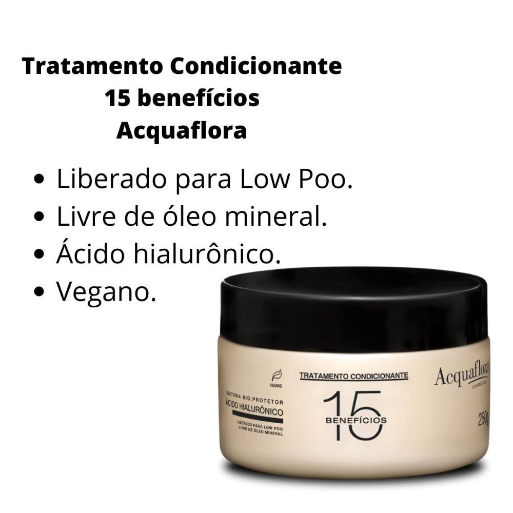 Máscara Acquaflora 15 Benefícios Tratamento Condicionante 250g 250g 2