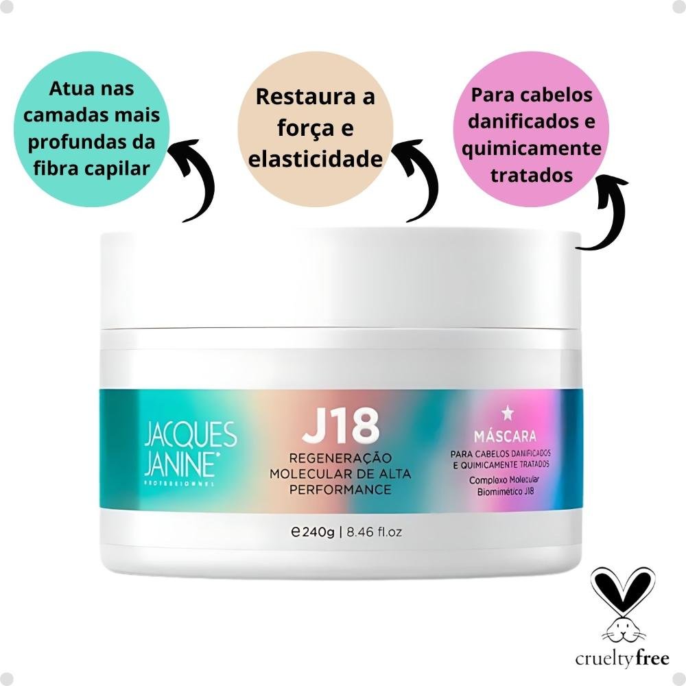 Máscara Jacques Janine J18 Regeneração Molecular 240g 240g 2