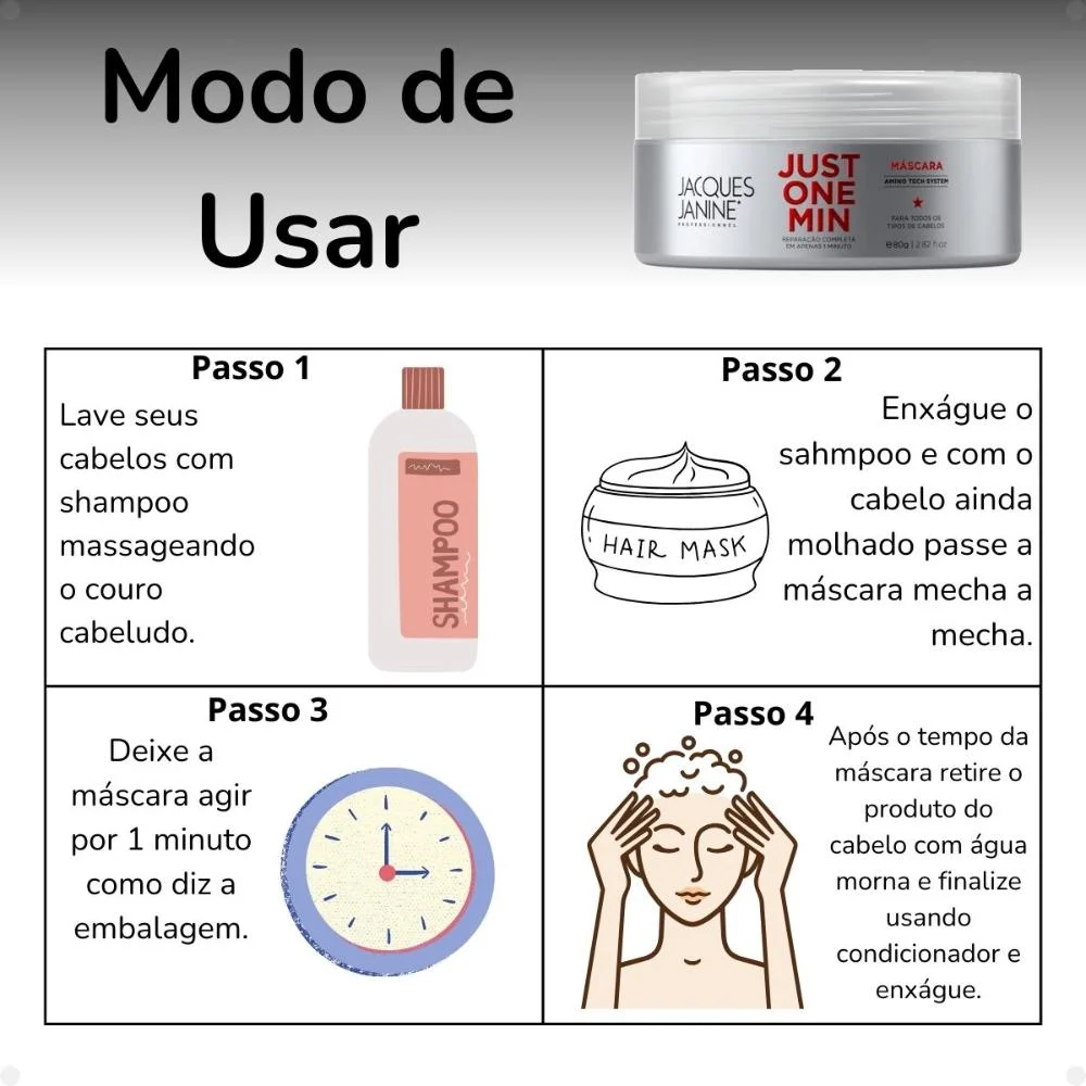 Máscara Jacques Janine Just One Min 240g 240g 5