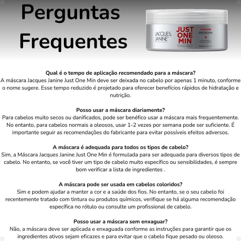 Máscara Jacques Janine Just One Min 240g 240g 6