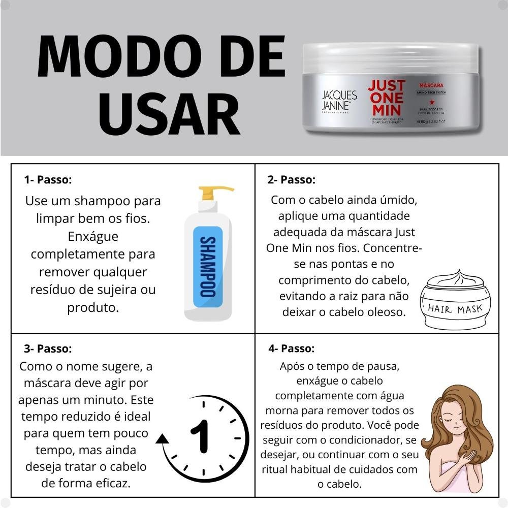 Máscara Jacques Janine Just One Min 80g 80g 4