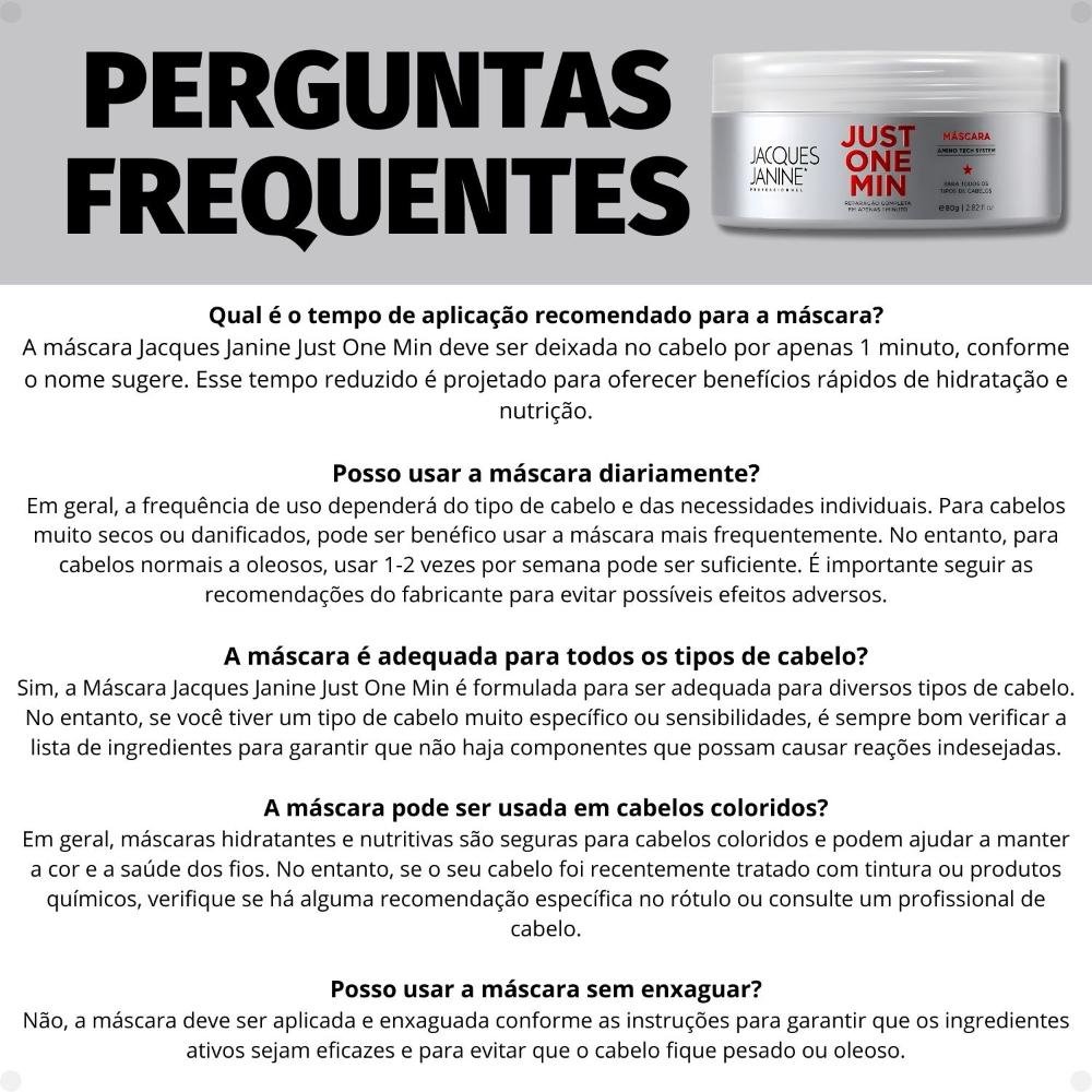 Máscara Jacques Janine Just One Min 80g 80g 5