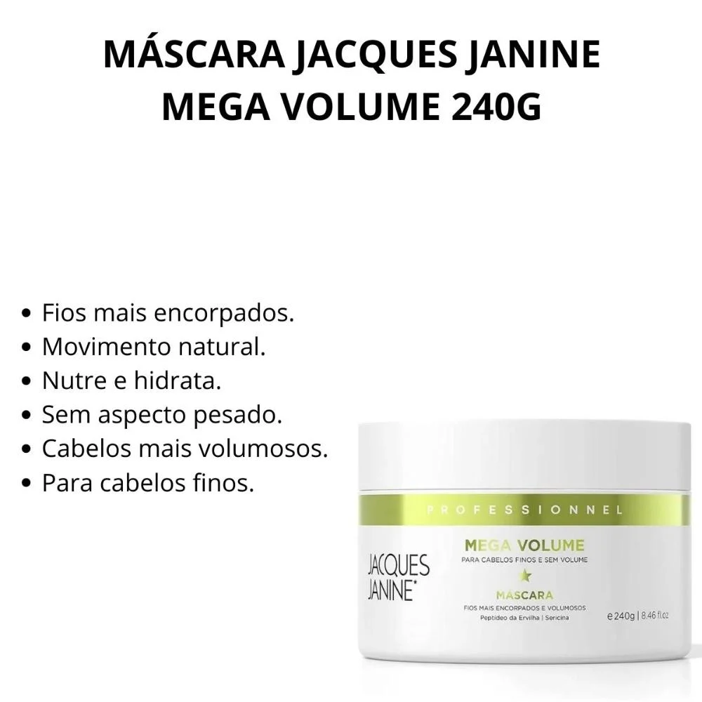 Máscara Jacques Janine Mega Volume 240g 240g 2