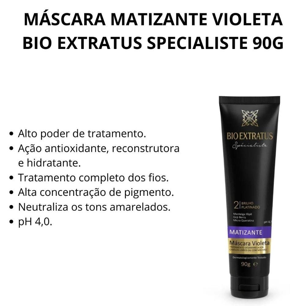 Máscara Matizante Violeta Bio Extratus Specialiste 90g 90g 2