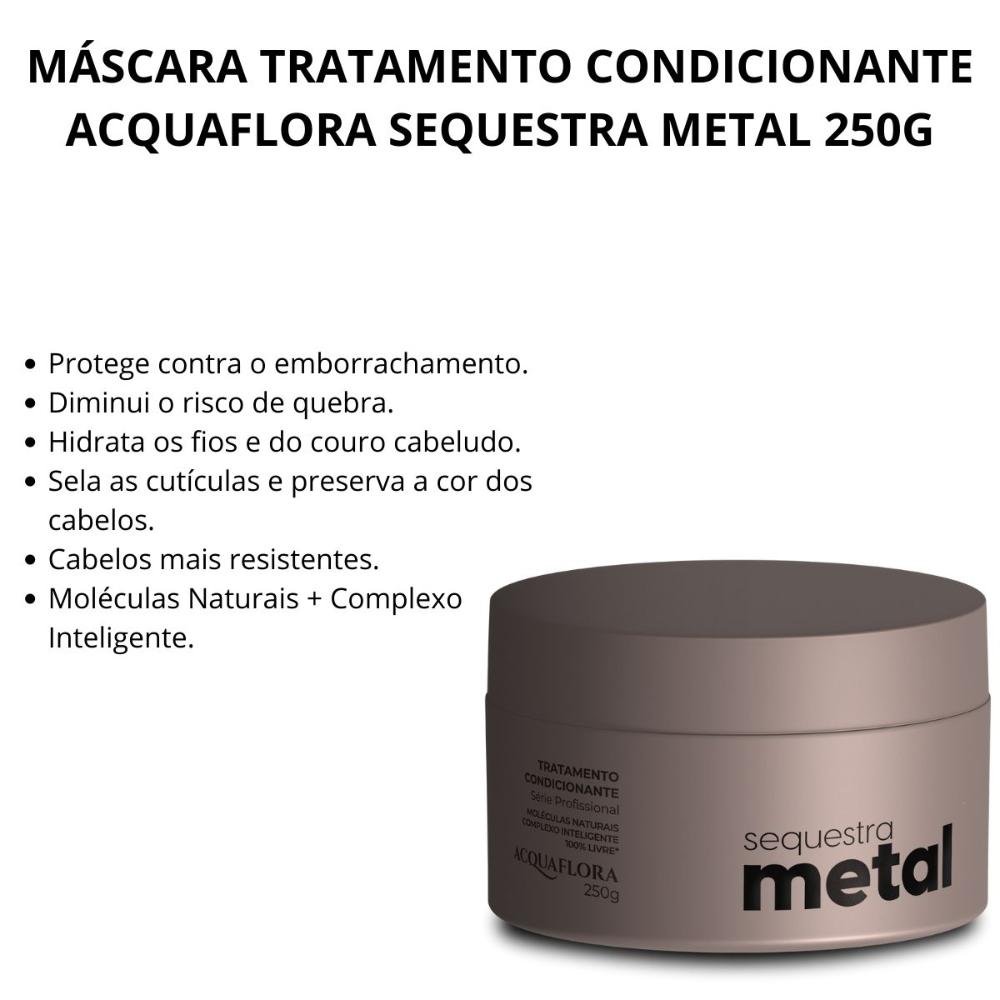 Máscara Tratamento Condicionante Acquaflora Sequestra Metal 250g 250g 2