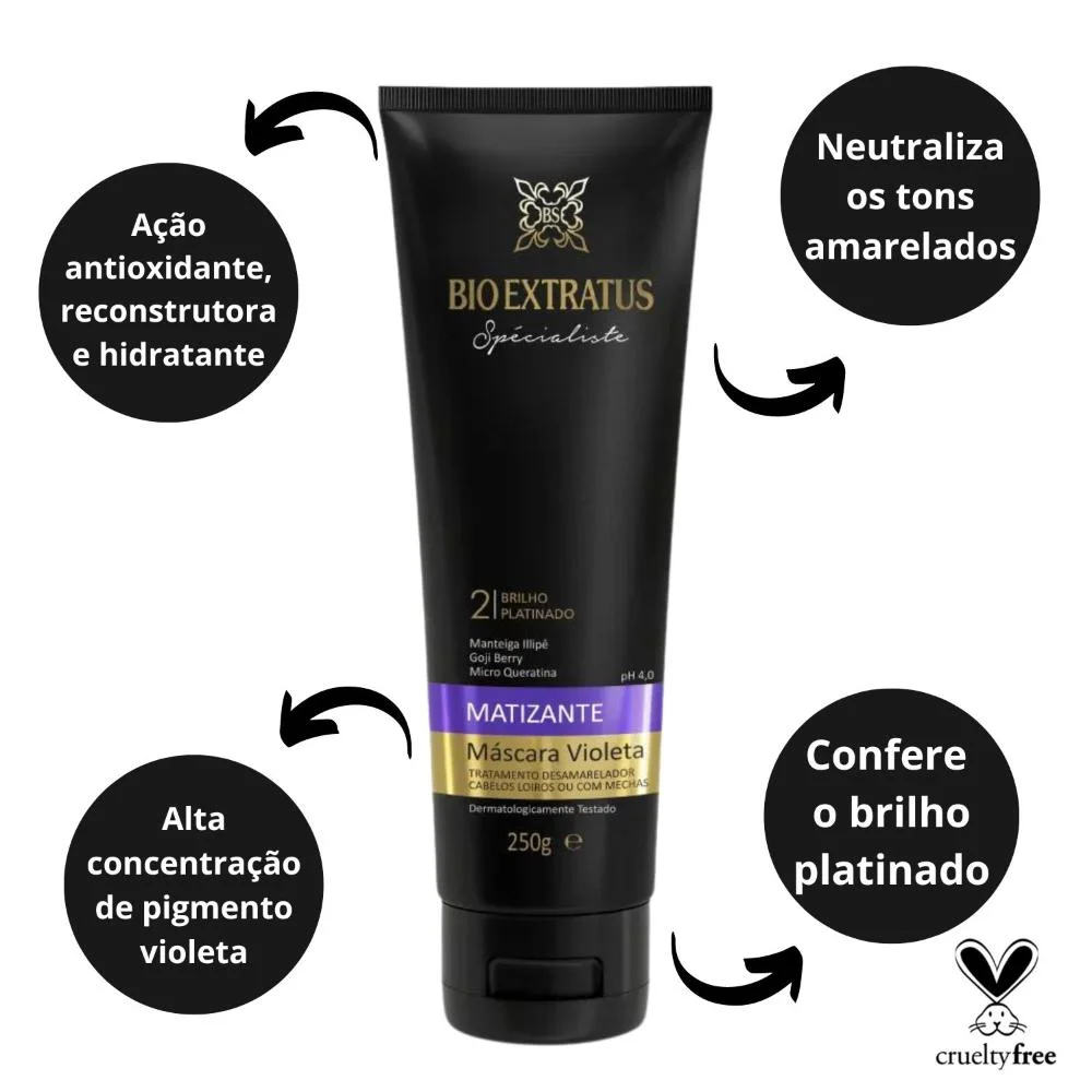 Máscara Violeta Bio Extratus Specialiste Matizante 250g 250g 2