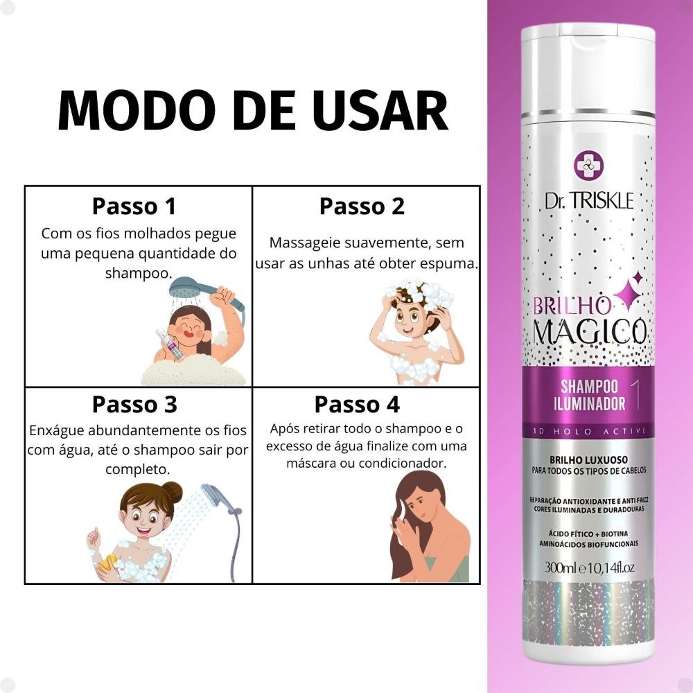 Shampoo Iluminador Dr Triskle Brilho Mágico 300ml 300ml 5