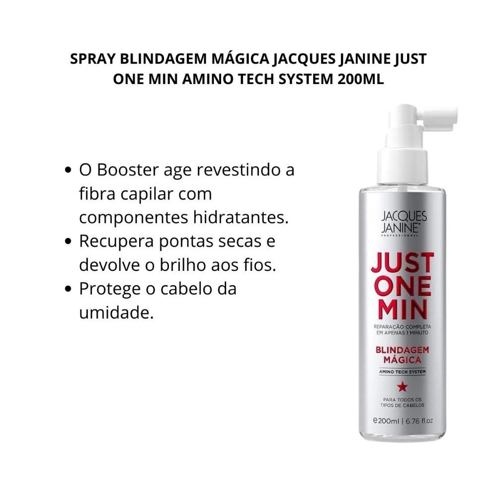Spray Blindagem Mágica Jacques Janine Just One Min Amino Tech System 200ml 200ml 2