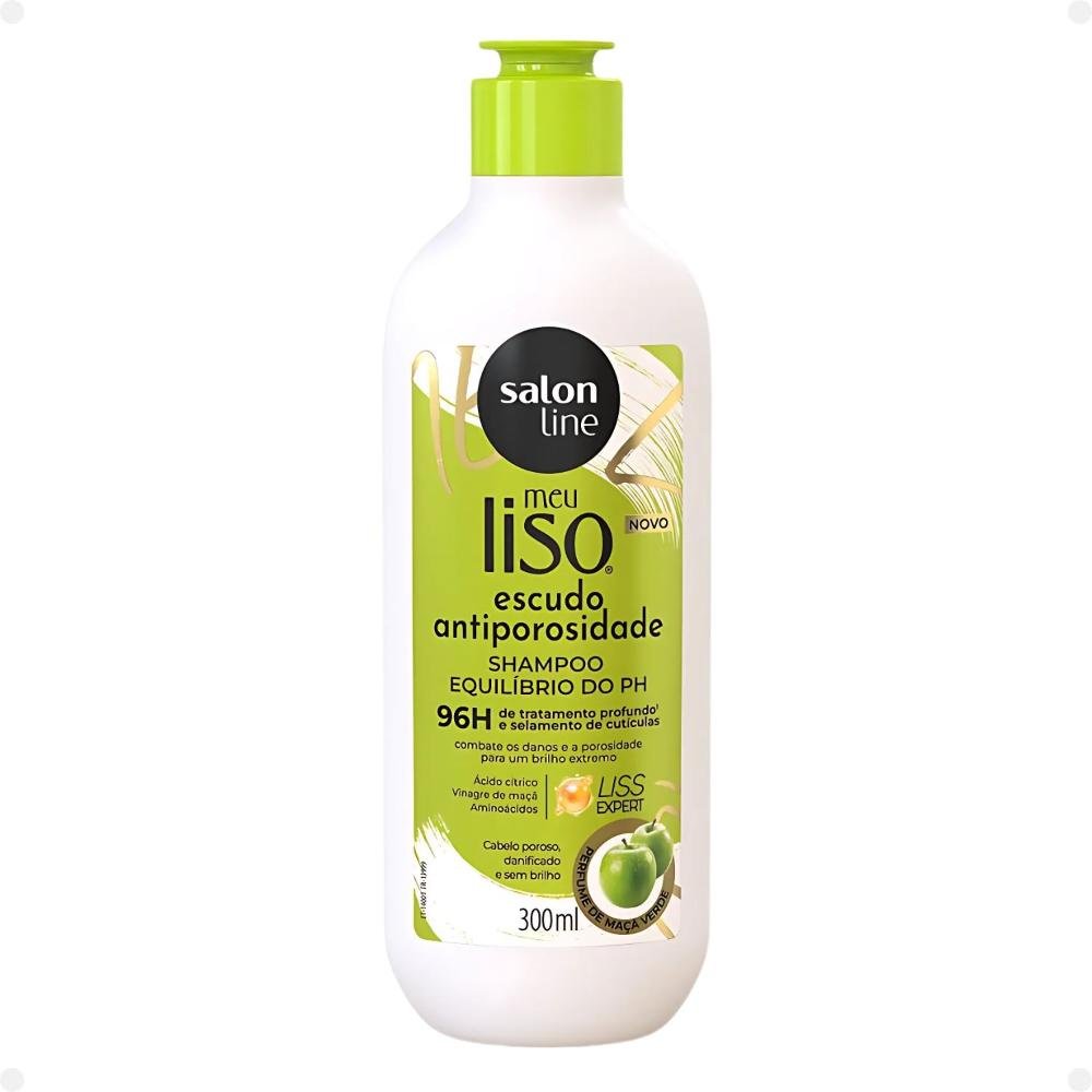 Salon Line Meu Liso Escudo Antiporosidade: Shampoo, Condicionador e Máscara ÚNICO 3