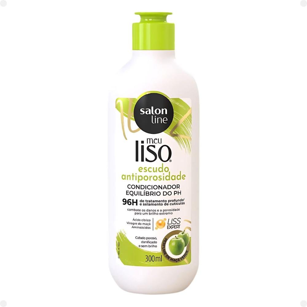 Salon Line Meu Liso Escudo Antiporosidade: Shampoo, Condicionador e Máscara ÚNICO 4
