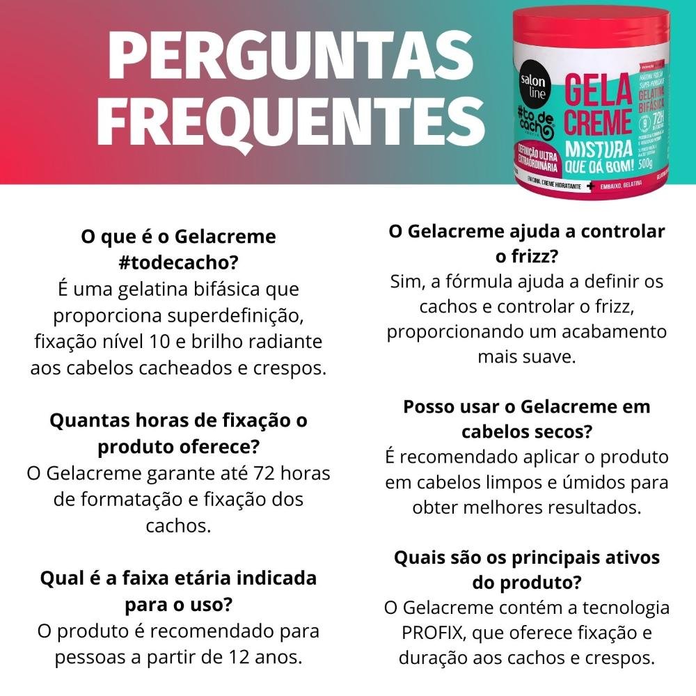 Gelacreme Salon Line #todecacho Definição Ultra Extraordinária 500g 500g 6