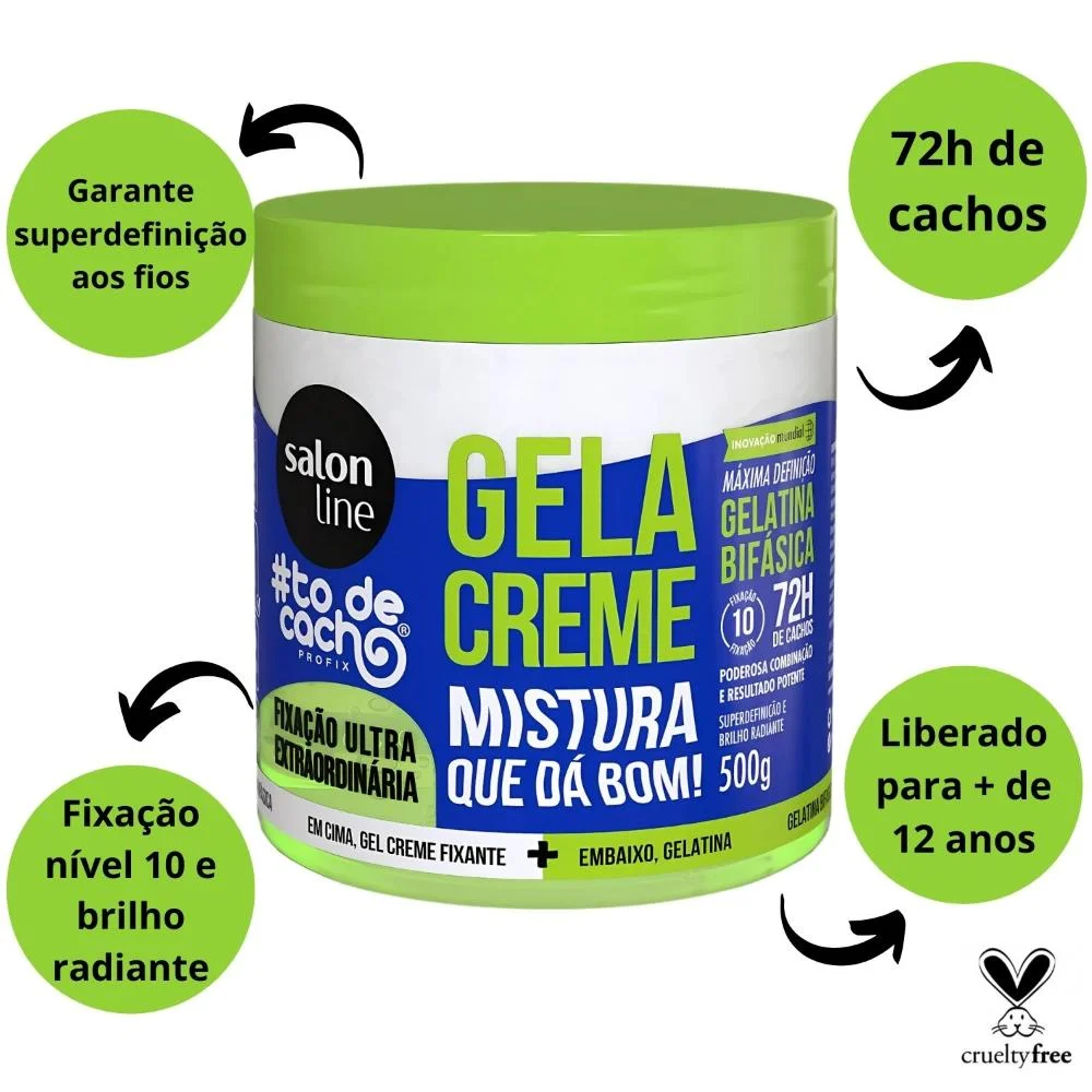 Gelacreme Salon Line #todecacho Fixação Ultra Extraordinária 500g 500g 2