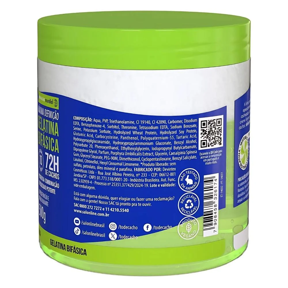 Gelacreme Salon Line #todecacho Fixação Ultra Extraordinária 500g 500g 4