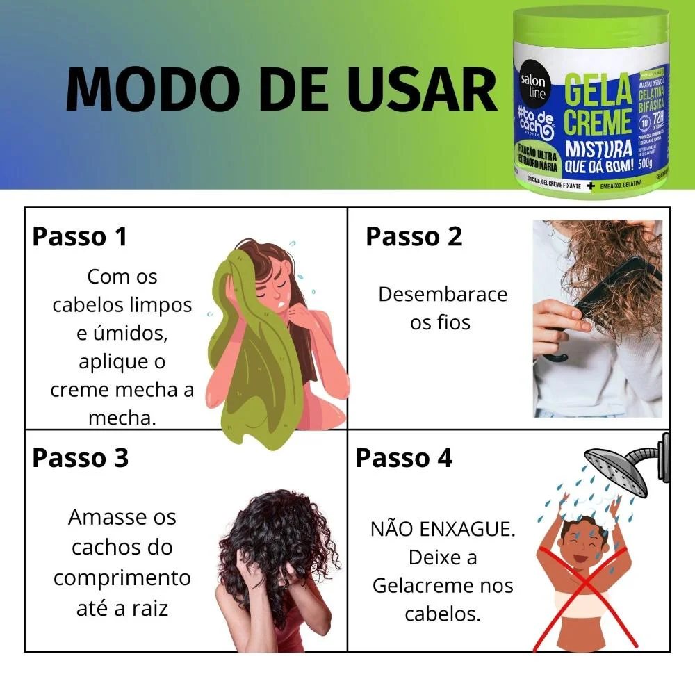 Gelacreme Salon Line #todecacho Fixação Ultra Extraordinária 500g 500g 5