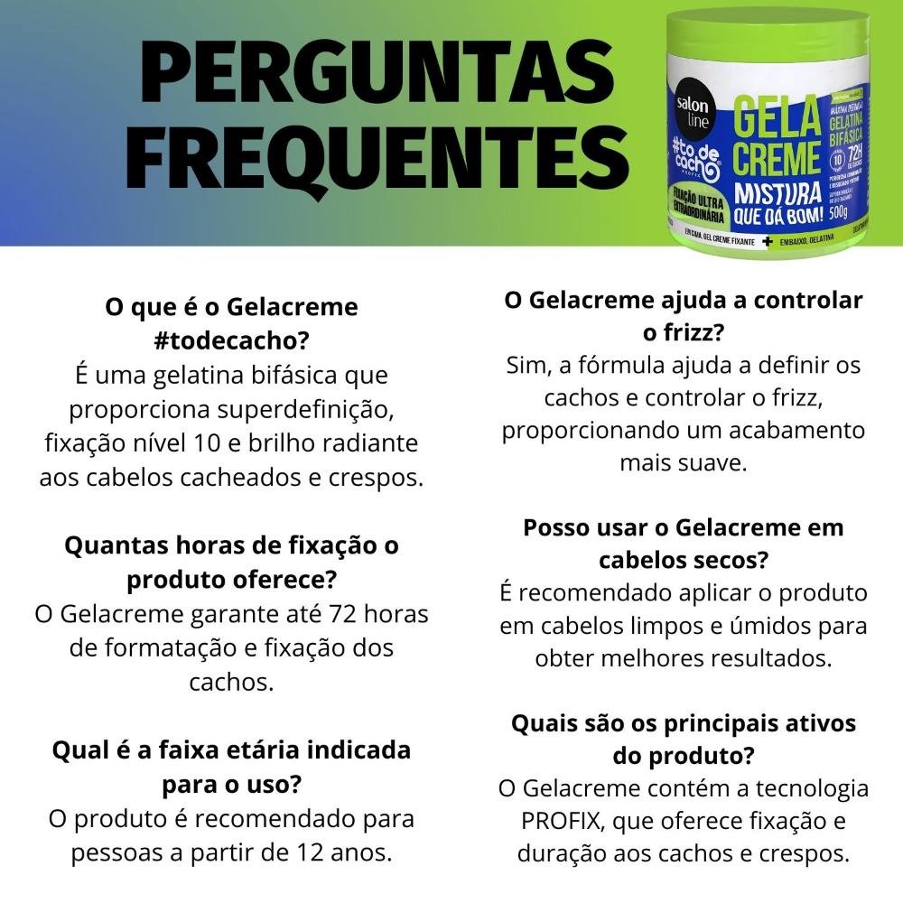Gelacreme Salon Line #todecacho Fixação Ultra Extraordinária 500g 500g 6