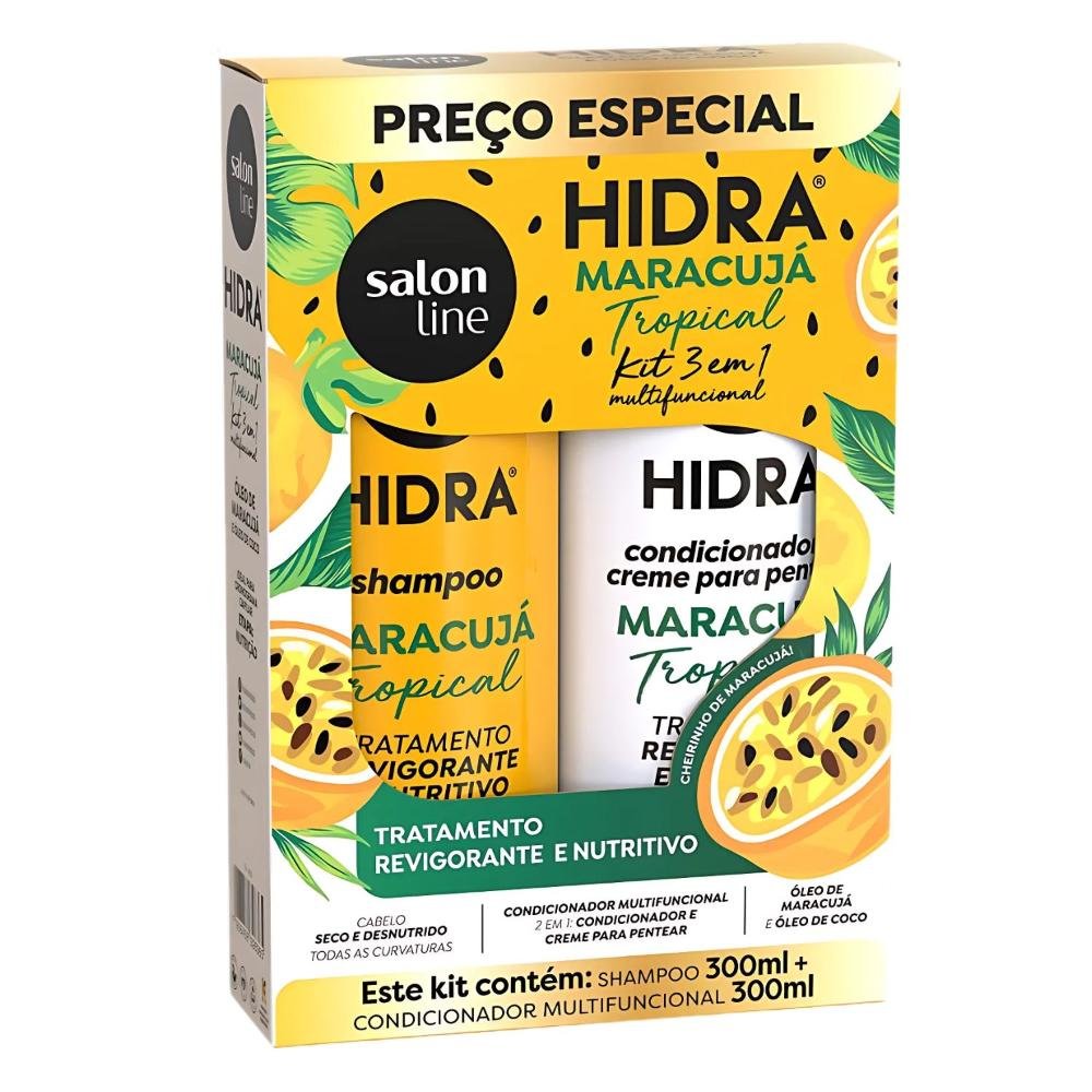 Salon Line Hidra: Shampoo e Condicionador Maracujá 300ml 300ml 3