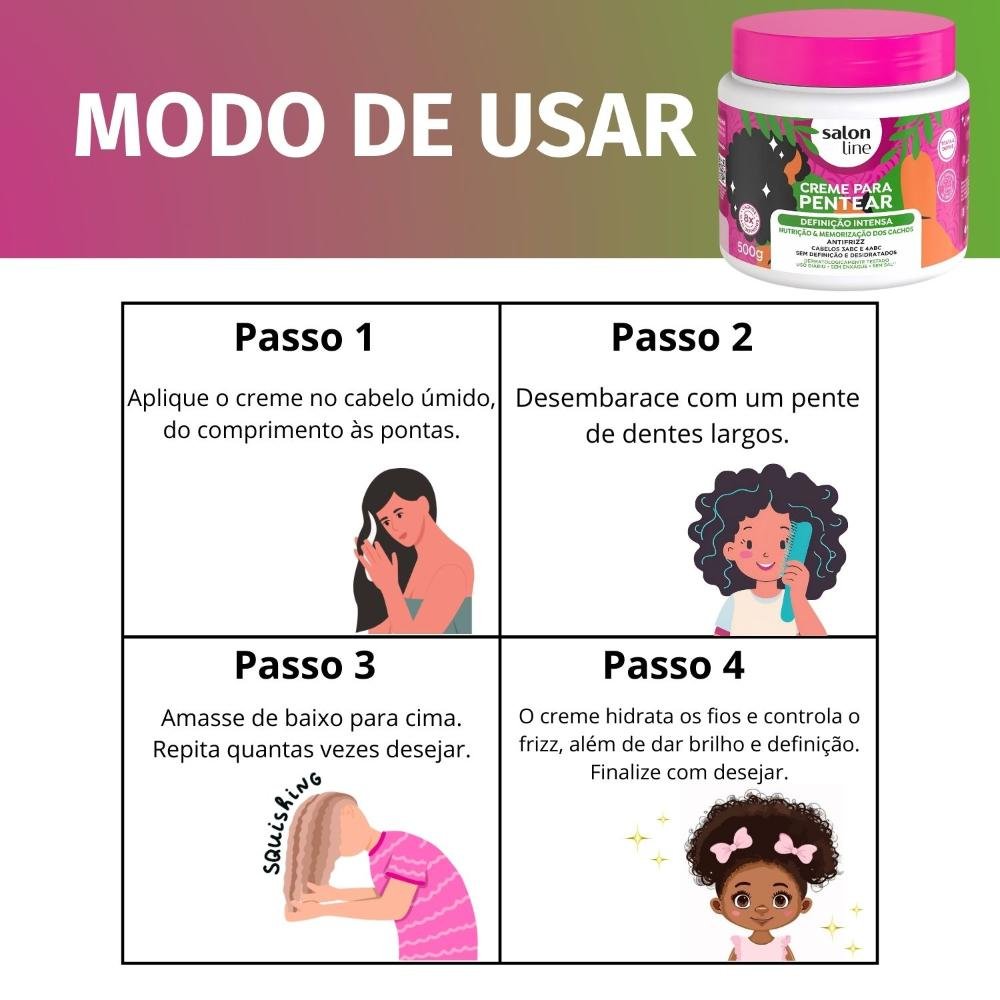 Creme para Pentear Salon Line Definição Intensa 500g 500g 5