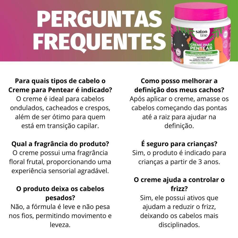 Creme para Pentear Salon Line Definição Intensa 500g 500g 6