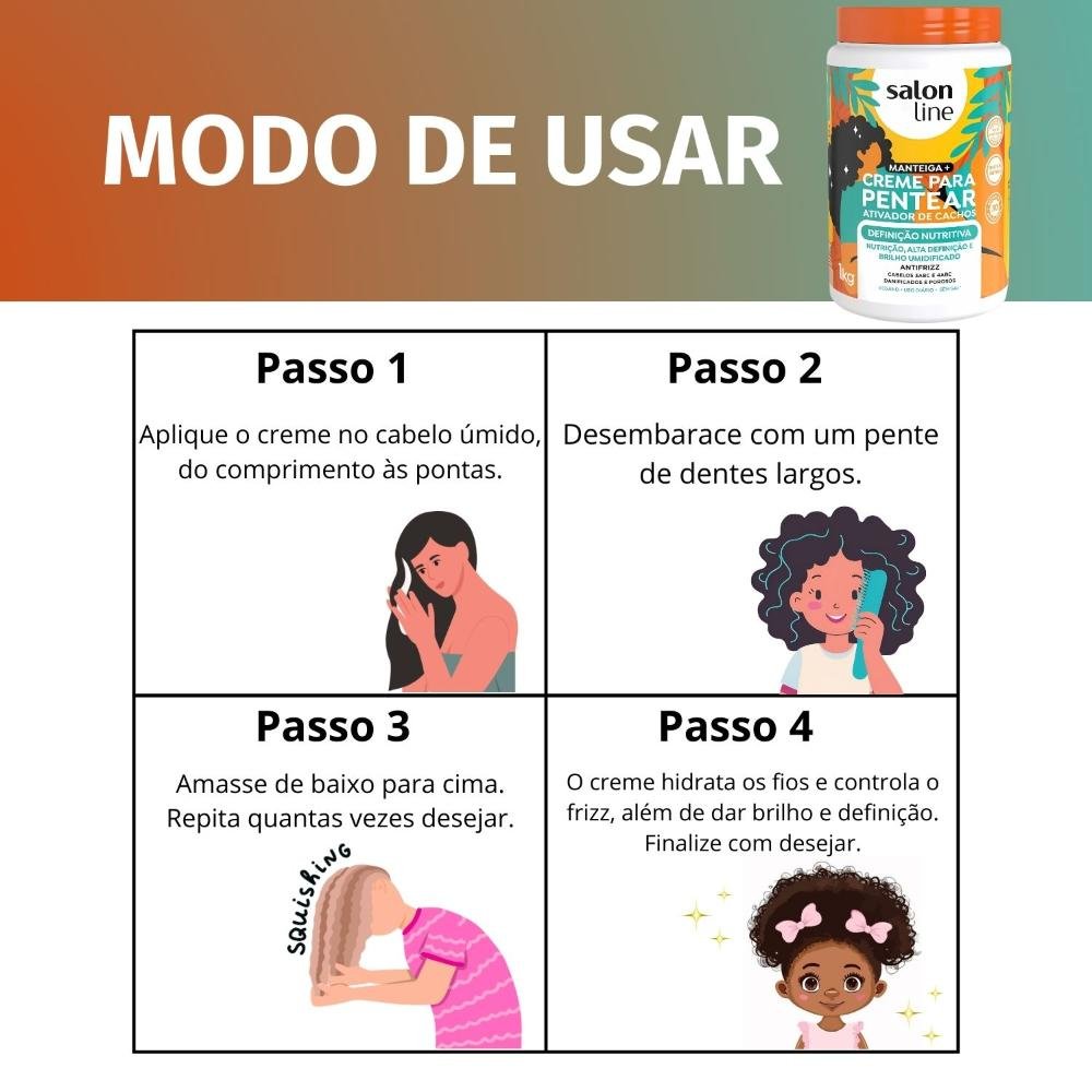 Creme para Pentear Salon Line Definição Nutritiva 1Kg 1kg 5