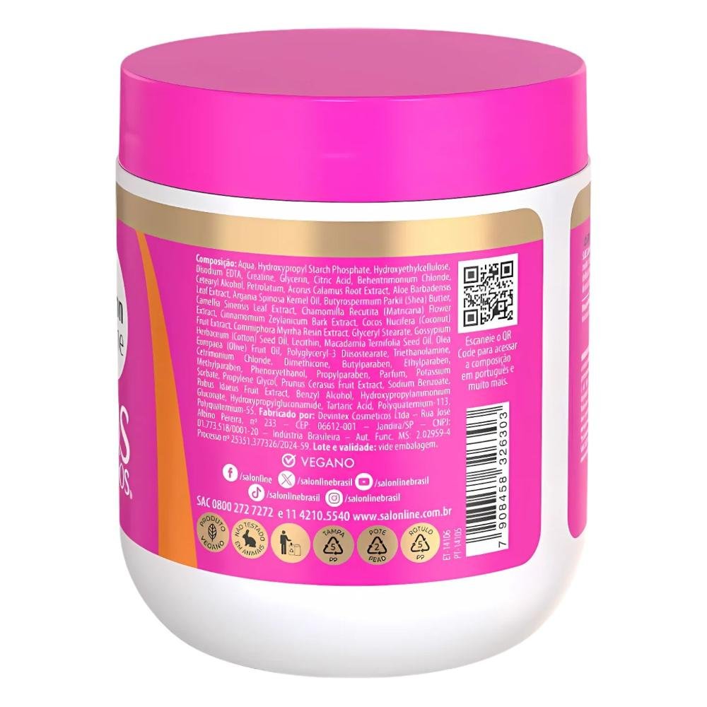 Creme para Pentear Ultra Gloss Salon Line Sos Cachos De Repente Pronta! 500g 500g 4