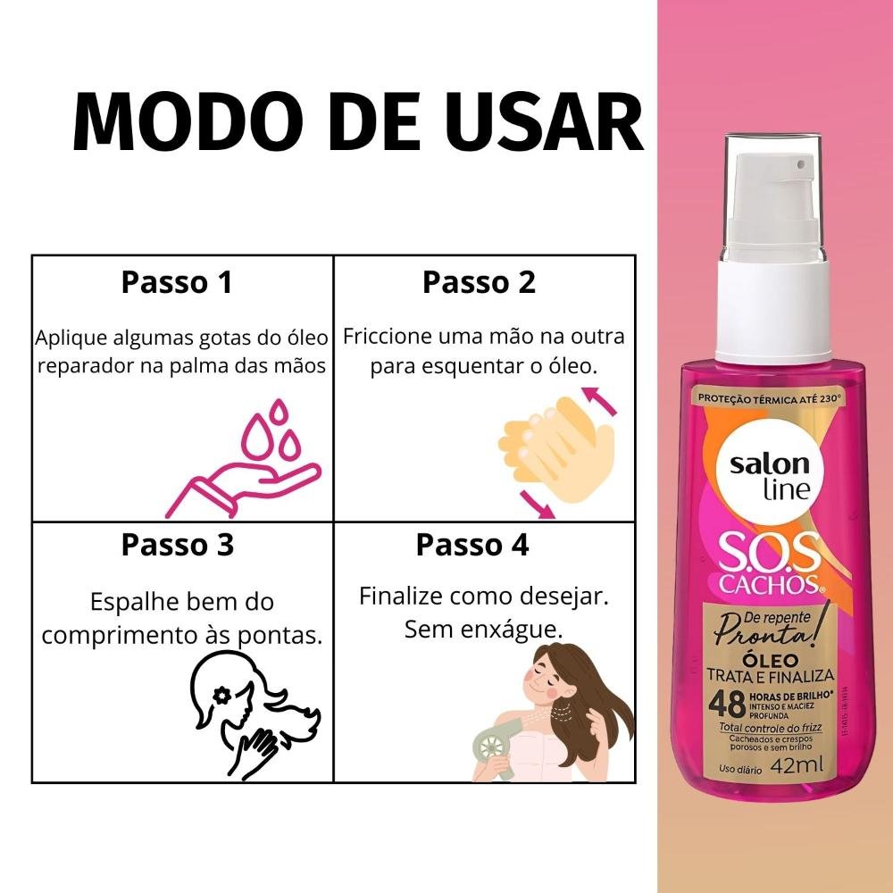 Óleo Reparador Salon Line Sos Cachos De Repente Pronta! 42ml 42ml 5