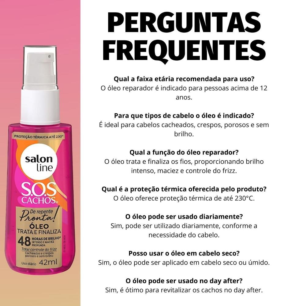 Óleo Reparador Salon Line Sos Cachos De Repente Pronta! 42ml 42ml 6