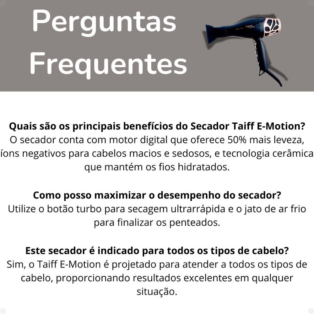 Secador Taiff Digital E-Motion 2500w 127v 127V 8
