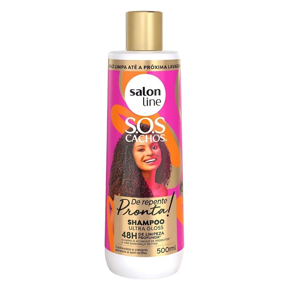 Salon Line Sos Cachos De Repente Pronta!: Shampoo e Condicionador 500ml 500ml 3