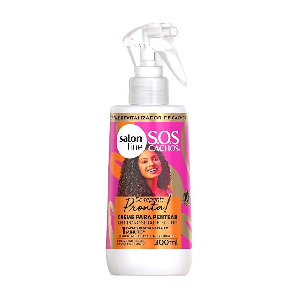 Salon Line Sos Cachos De Repente Pronta!: Shampoo, Condicionador, Máscara e Creme Fluido ÚNICO 6