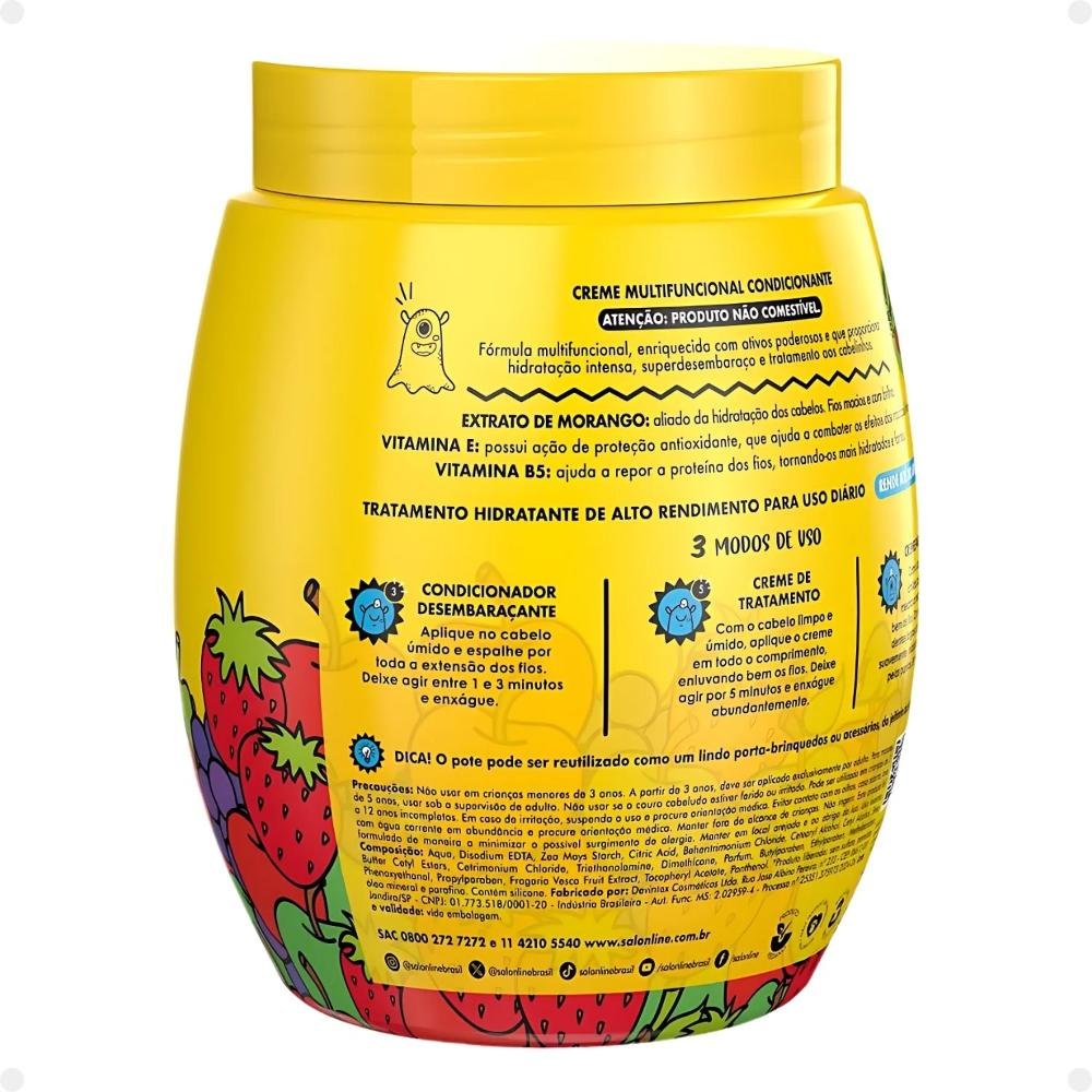 Creme Multifuncional 3 em 1 Salon Line Kids Hidra Multy 1Kg 1kg 3