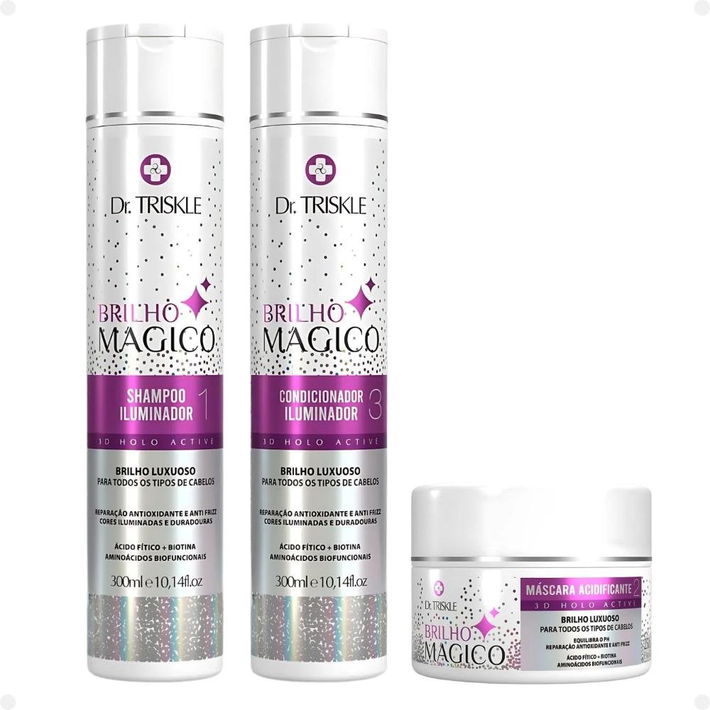 Kit Dr Triskle Brilho Mágico: Shampoo, Condicionador e Máscara ÚNICO 1