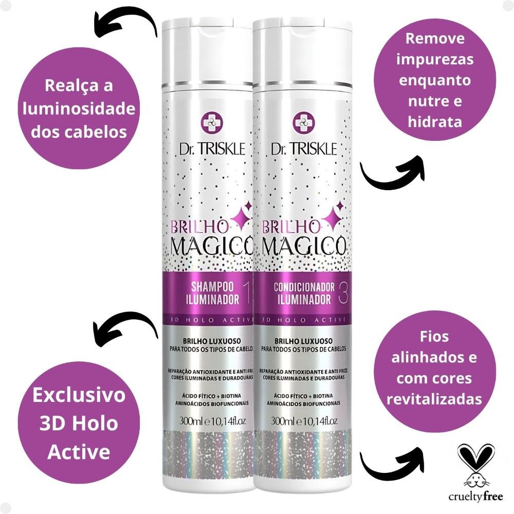 Dr Triskle Brilho Mágico: Shampoo e Condicionador 300ml 300ml 2