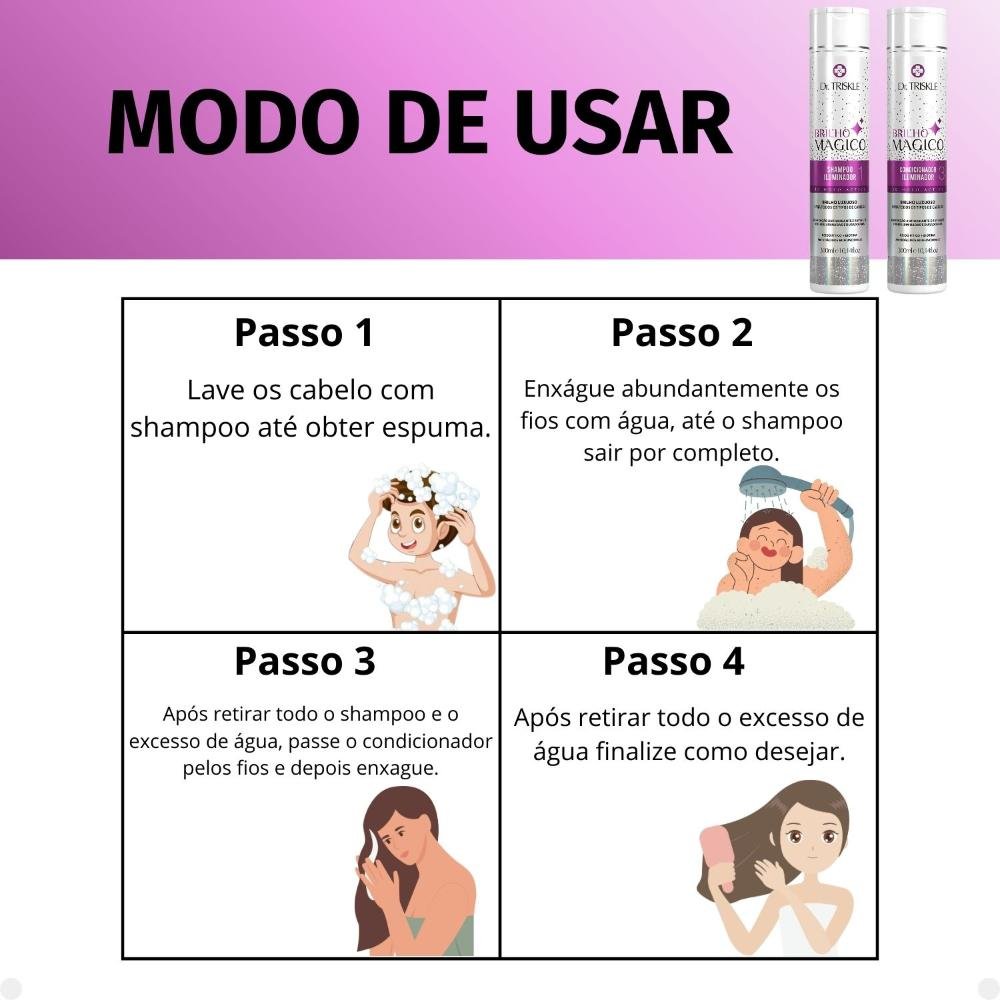 Dr Triskle Brilho Mágico: Shampoo e Condicionador 300ml 300ml 5