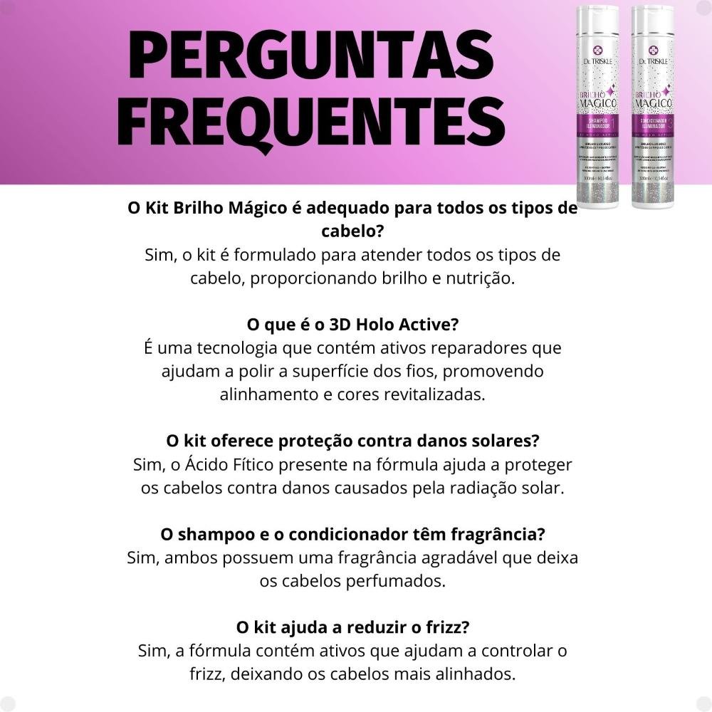Dr Triskle Brilho Mágico: Shampoo e Condicionador 300ml 300ml 6