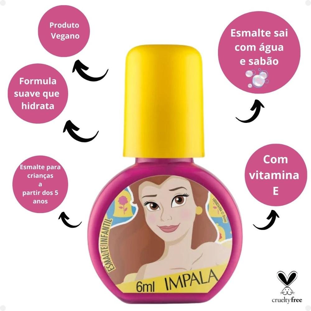 Esmalte Infantil Impala Disney Leia e Conquiste 6ml Leia e Conquiste 2