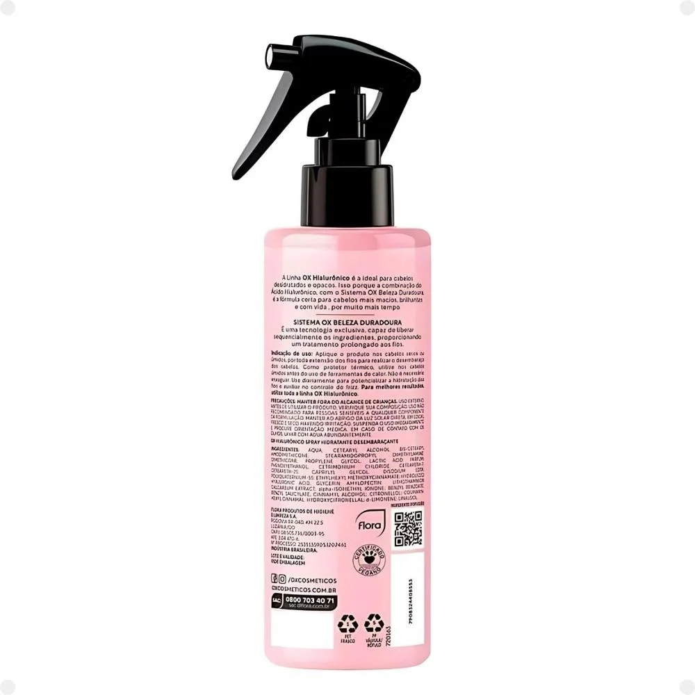 Spray Hidratante Desembaraçante Ox Hialurônico 200ml 200ml 3