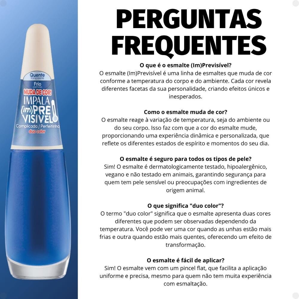 Esmalte Cremoso Impala (Im)Previsivel Duo Color Complicada/Perfeitinha 7,5ml Complicada/Perfeitinha 6