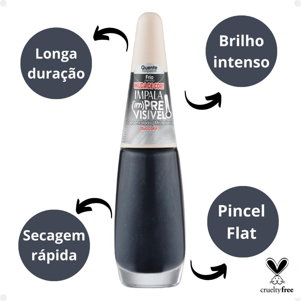 Esmalte Cremoso Impala (Im)Previsivel Duo Color Desenrolada/Misteriosa 7,5ml Desenrolada/Misteriosa 2